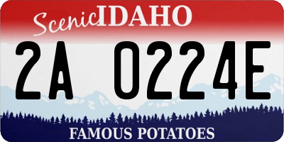 ID license plate 2A0224E