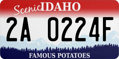 ID license plate 2A0224F