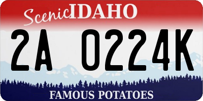 ID license plate 2A0224K