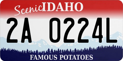 ID license plate 2A0224L