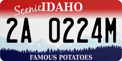 ID license plate 2A0224M