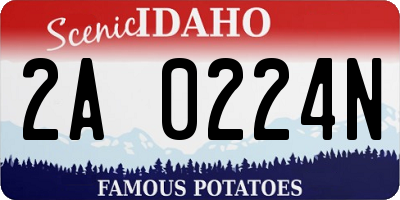 ID license plate 2A0224N