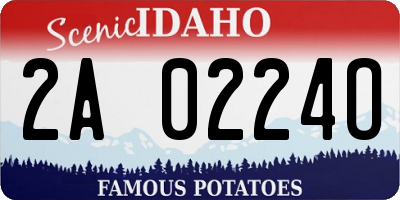 ID license plate 2A0224O
