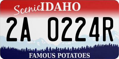 ID license plate 2A0224R