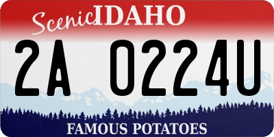 ID license plate 2A0224U