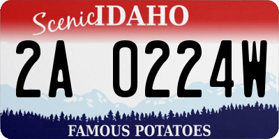 ID license plate 2A0224W