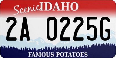 ID license plate 2A0225G