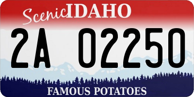 ID license plate 2A0225O