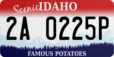 ID license plate 2A0225P