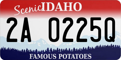ID license plate 2A0225Q