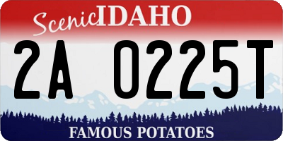 ID license plate 2A0225T