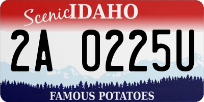 ID license plate 2A0225U