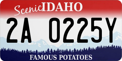 ID license plate 2A0225Y