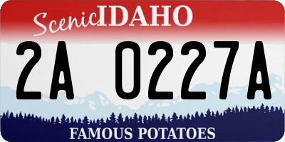 ID license plate 2A0227A