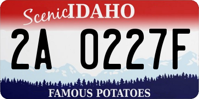 ID license plate 2A0227F
