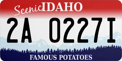 ID license plate 2A0227I