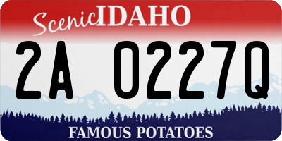 ID license plate 2A0227Q