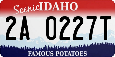 ID license plate 2A0227T