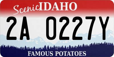 ID license plate 2A0227Y