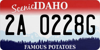 ID license plate 2A0228G