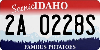 ID license plate 2A0228S