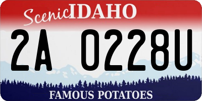 ID license plate 2A0228U