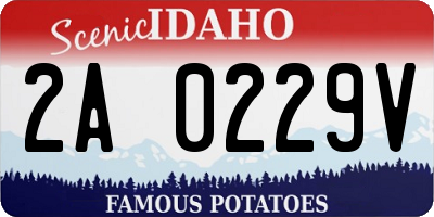 ID license plate 2A0229V