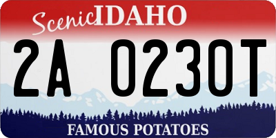 ID license plate 2A0230T