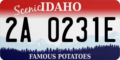 ID license plate 2A0231E