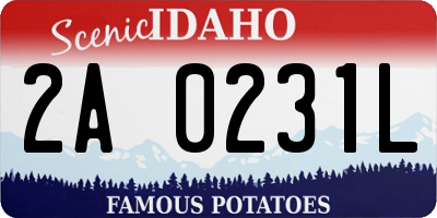 ID license plate 2A0231L