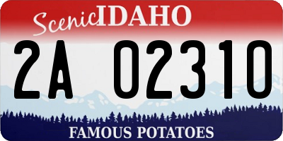 ID license plate 2A0231O