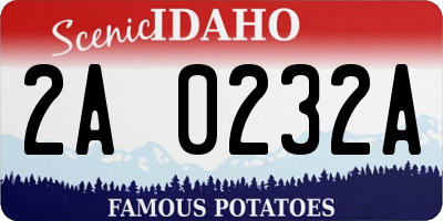 ID license plate 2A0232A