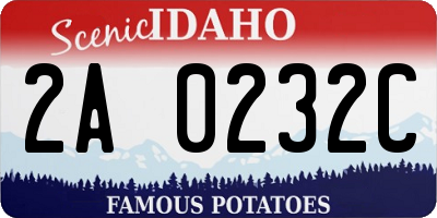 ID license plate 2A0232C