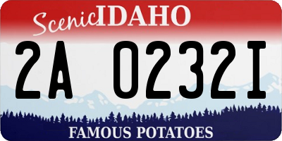 ID license plate 2A0232I