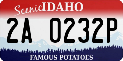 ID license plate 2A0232P