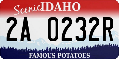 ID license plate 2A0232R