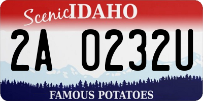 ID license plate 2A0232U