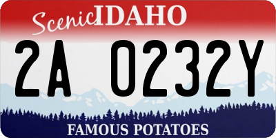 ID license plate 2A0232Y