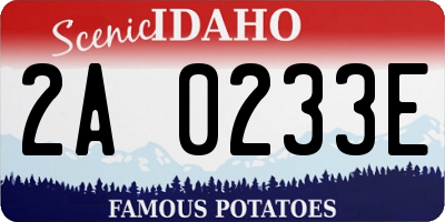 ID license plate 2A0233E