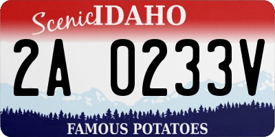 ID license plate 2A0233V