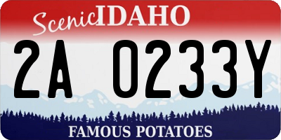 ID license plate 2A0233Y
