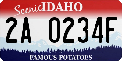 ID license plate 2A0234F