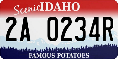 ID license plate 2A0234R