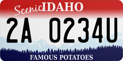 ID license plate 2A0234U