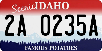 ID license plate 2A0235A