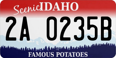 ID license plate 2A0235B