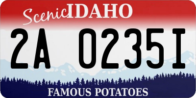 ID license plate 2A0235I