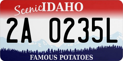 ID license plate 2A0235L