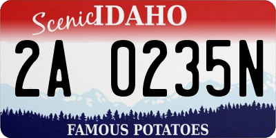 ID license plate 2A0235N