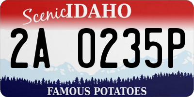 ID license plate 2A0235P
